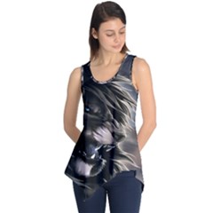 Angry Lion Digital Art Hd Sleeveless Tunic