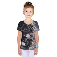 Angry Lion Digital Art Hd Kids  One Piece Tee