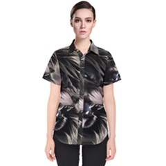 Angry Lion Digital Art Hd Women s Short Sleeve Shirt