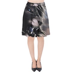 Angry Lion Digital Art Hd Velvet High Waist Skirt