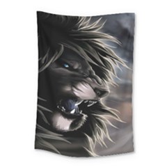 Angry Lion Digital Art Hd Small Tapestry