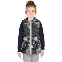 Angry Lion Digital Art Hd Kid s Puffer Vest