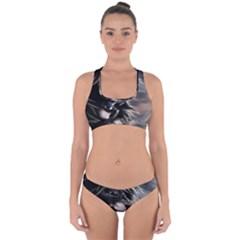 Angry Lion Digital Art Hd Cross Back Hipster Bikini Set