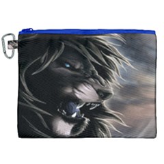 Angry Lion Digital Art Hd Canvas Cosmetic Bag (XXL)