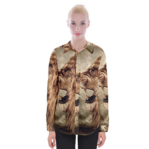 Roaring Lion Womens Long Sleeve Shirt by Celenk