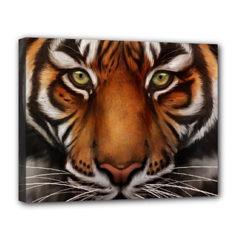 The Tiger Face Canvas 14  X 11  by Celenk