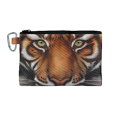 The Tiger Face Canvas Cosmetic Bag (medium)