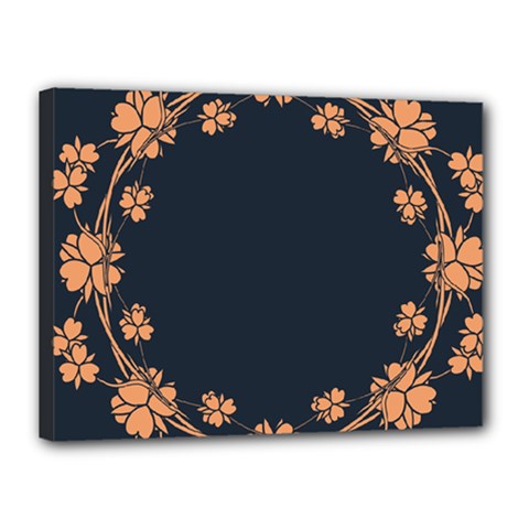 Floral Vintage Royal Frame Pattern Canvas 16  X 12  by Celenk