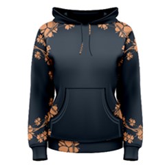 Floral Vintage Royal Frame Pattern Women s Pullover Hoodie