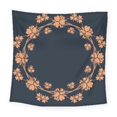 Floral Vintage Royal Frame Pattern Square Tapestry (large) by Celenk