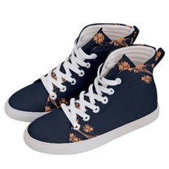 Floral Vintage Royal Frame Pattern Women s Hi-top Skate Sneakers