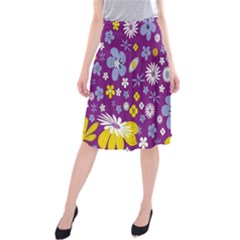 Floral Flowers Midi Beach Skirt