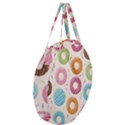 Colored Doughnuts Pattern Giant Round Zipper Tote View3