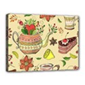 Colored Afternoon Tea Pattern Canvas 16  x 12  View1