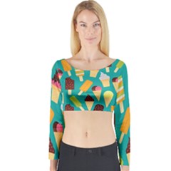 Summer Treats Long Sleeve Crop Top by Bigfootshirtshop