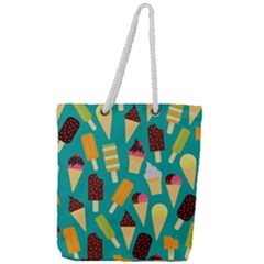 Summer Treats Full Print Rope Handle Tote (large) by Bigfootshirtshop