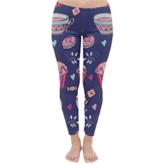 Afternoon Tea And Sweets Classic Winter Leggings by Bigfootshirtshop