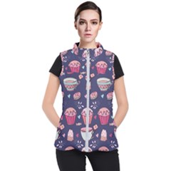 Afternoon Tea And Sweets Women s Puffer Vest by Bigfootshirtshop