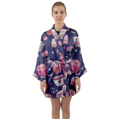 Afternoon Tea And Sweets Long Sleeve Kimono Robe by Bigfootshirtshop