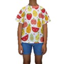 Happy Fruits Pattern Kids  Short Sleeve Swimwear View1