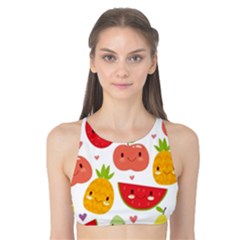 Happy Fruits Pattern Tank Bikini Top by Bigfootshirtshop