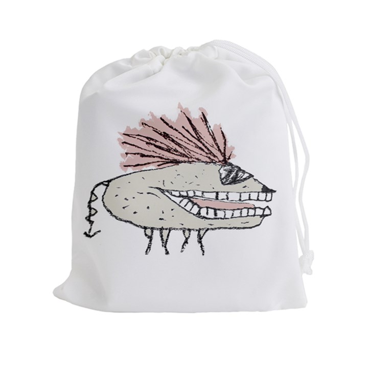 Monster Rat Hand Draw Illustration Drawstring Pouches (XXL)