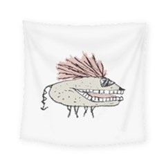 Monster Rat Hand Draw Illustration Square Tapestry (small) by dflcprints