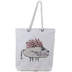 Monster Rat Hand Draw Illustration Full Print Rope Handle Tote (large) by dflcprints