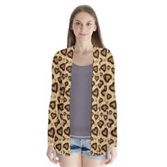 Leopard Heart 01 Drape Collar Cardigan by jumpercat