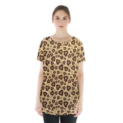 Leopard Heart 01 Skirt Hem Sports Top by jumpercat