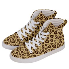 Leopard Heart 01 Men s Hi-top Skate Sneakers by jumpercat