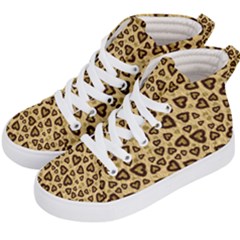 Leopard Heart 01 Kid s Hi-top Skate Sneakers by jumpercat