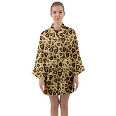 Leopard Heart 01 Long Sleeve Kimono Robe by jumpercat