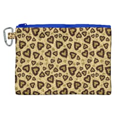 Leopard Heart 01 Canvas Cosmetic Bag (xl) by jumpercat