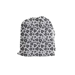 Leopard Heart 02 Drawstring Pouches (medium)  by jumpercat