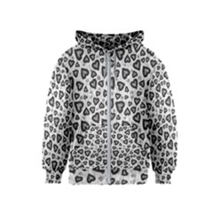 Leopard Heart 02 Kids  Zipper Hoodie by jumpercat