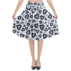 Leopard Heart 02 Flared Midi Skirt by jumpercat