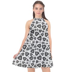 Leopard Heart 02 Halter Neckline Chiffon Dress  by jumpercat