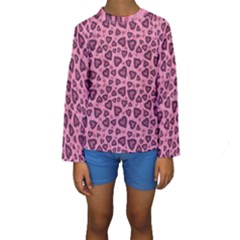 Leopard Heart 03 Kids  Long Sleeve Swimwear by jumpercat