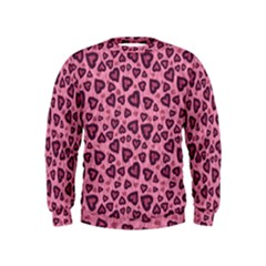 Leopard Heart 03 Kids  Sweatshirt by jumpercat