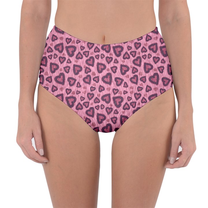 Leopard Heart 03 Reversible High-Waist Bikini Bottoms