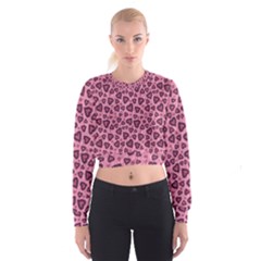 Leopard Heart 03 Cropped Sweatshirt by jumpercat