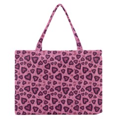 Leopard Heart 03 Zipper Medium Tote Bag by jumpercat