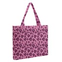 Leopard Heart 03 Zipper Medium Tote Bag View2