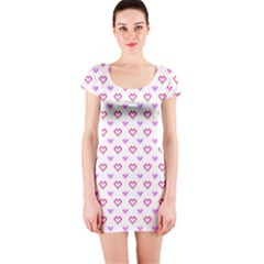 Pixel Hearts Short Sleeve Bodycon Dress by jumpercat