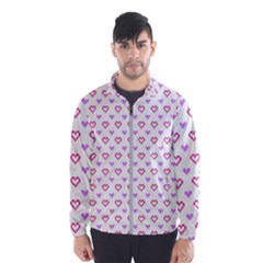 Pixel Hearts Wind Breaker (men) by jumpercat