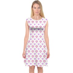 Pixel Hearts Capsleeve Midi Dress by jumpercat