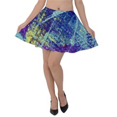 Ink Splash 01 Velvet Skater Skirt by jumpercat