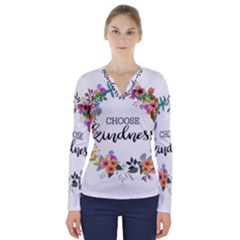 Choose Kidness V-neck Long Sleeve Top