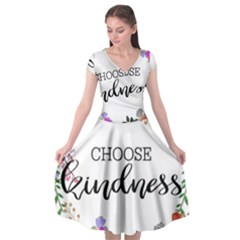 Choose Kidness Cap Sleeve Wrap Front Dress by SweetLittlePrint